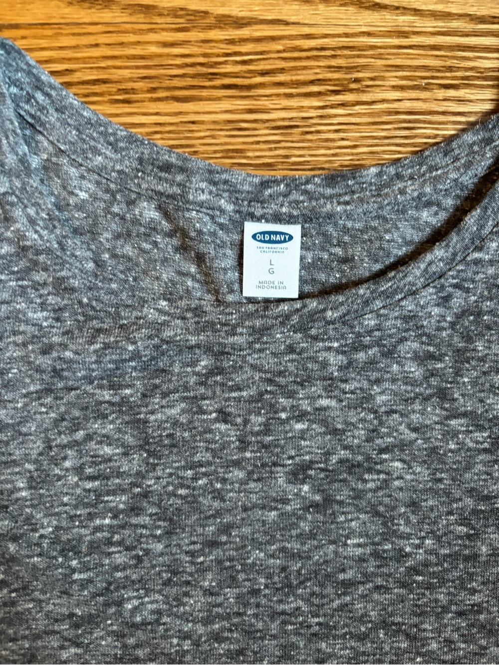 Old Navy Gray Cold Shoulder Linen Blend Flutter Sleeve Top Women's Large - Picture 2 of 3